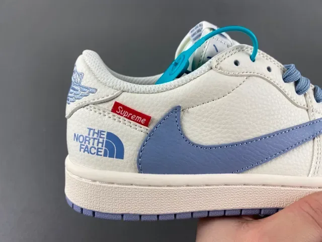 Nike Air Jordan 1 Low x Supreme x The North Face Off-White Lifestyle Sneakers 3