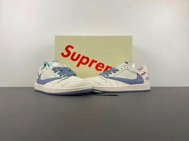 Nike Air Jordan 1 Low x Supreme x The North Face Off-White Lifestyle Sneakers 14