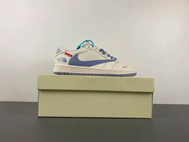 Nike Air Jordan 1 Low x Supreme x The North Face Off-White Lifestyle Sneakers 16