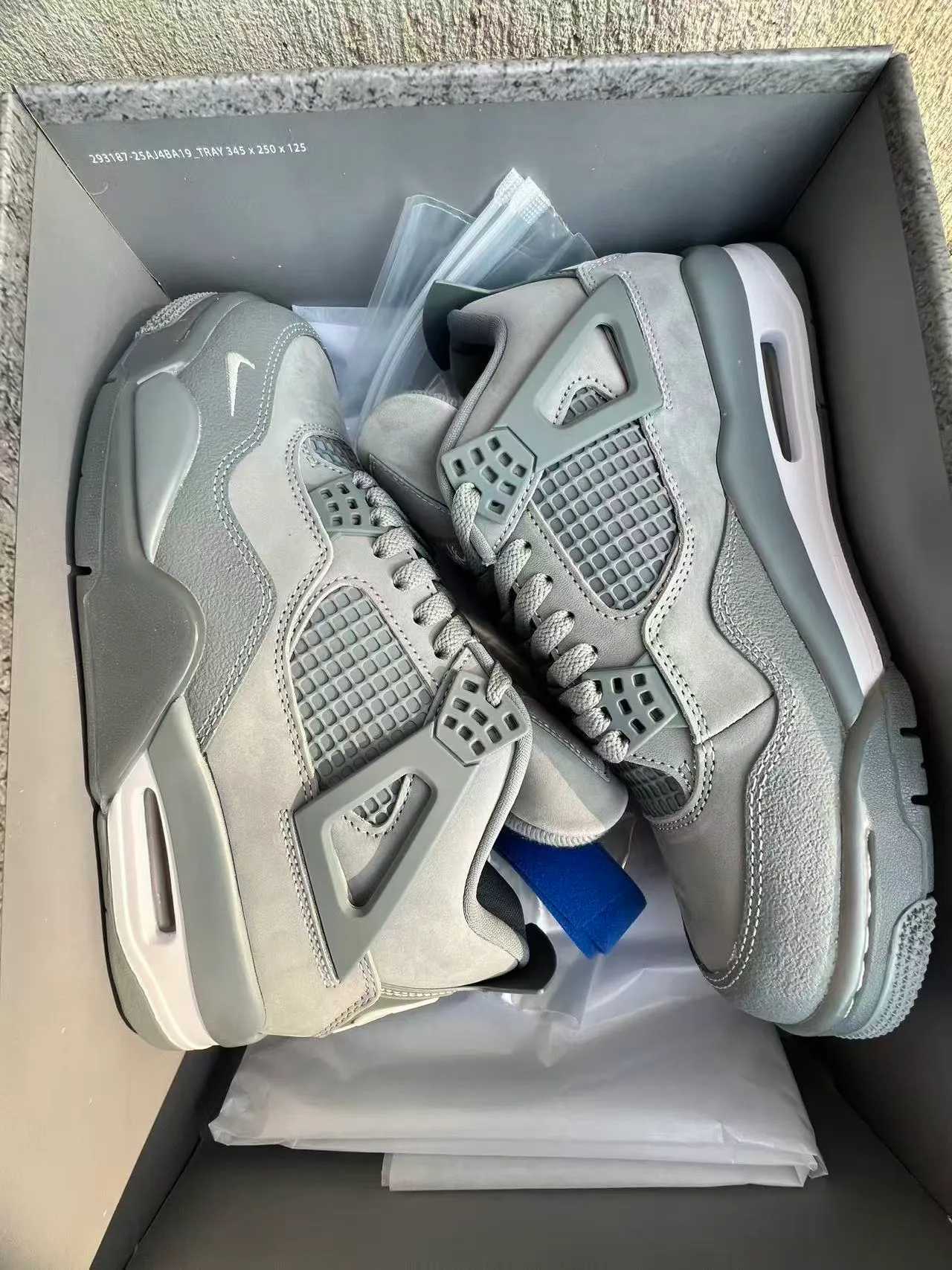 Nike Air Jordan 4 Monochromatic Gray Basketball Shoes 9