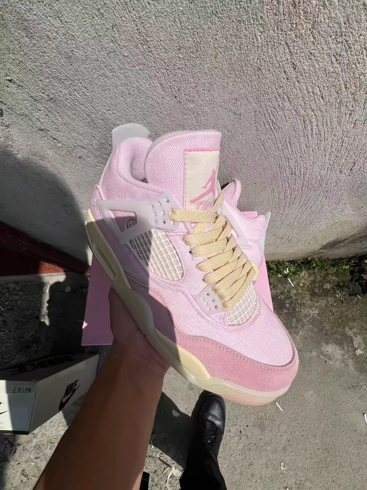 Nike Air Jordan 4 Pink Cream Basketball Shoes 2