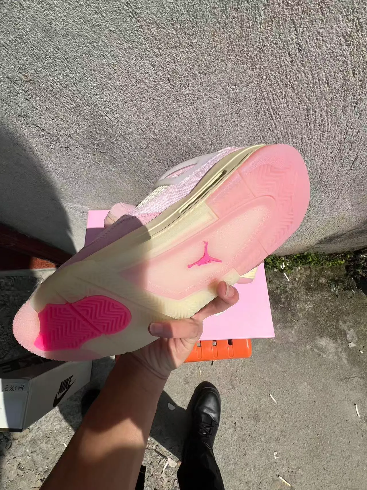 Nike Air Jordan 4 Pink Cream Basketball Shoes 6