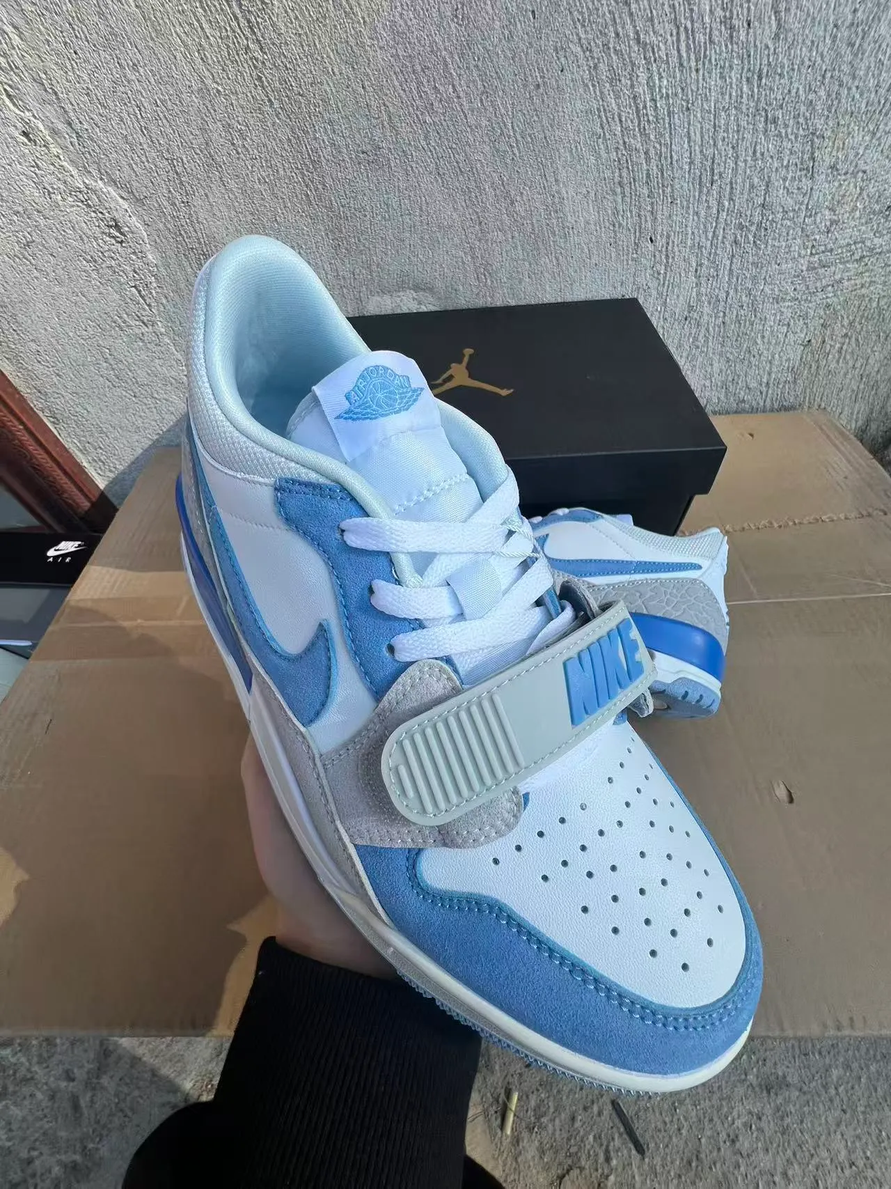 Nike Air Jordan Legacy 312 Light Blue and Gray Lifestyle Sneakers 2
