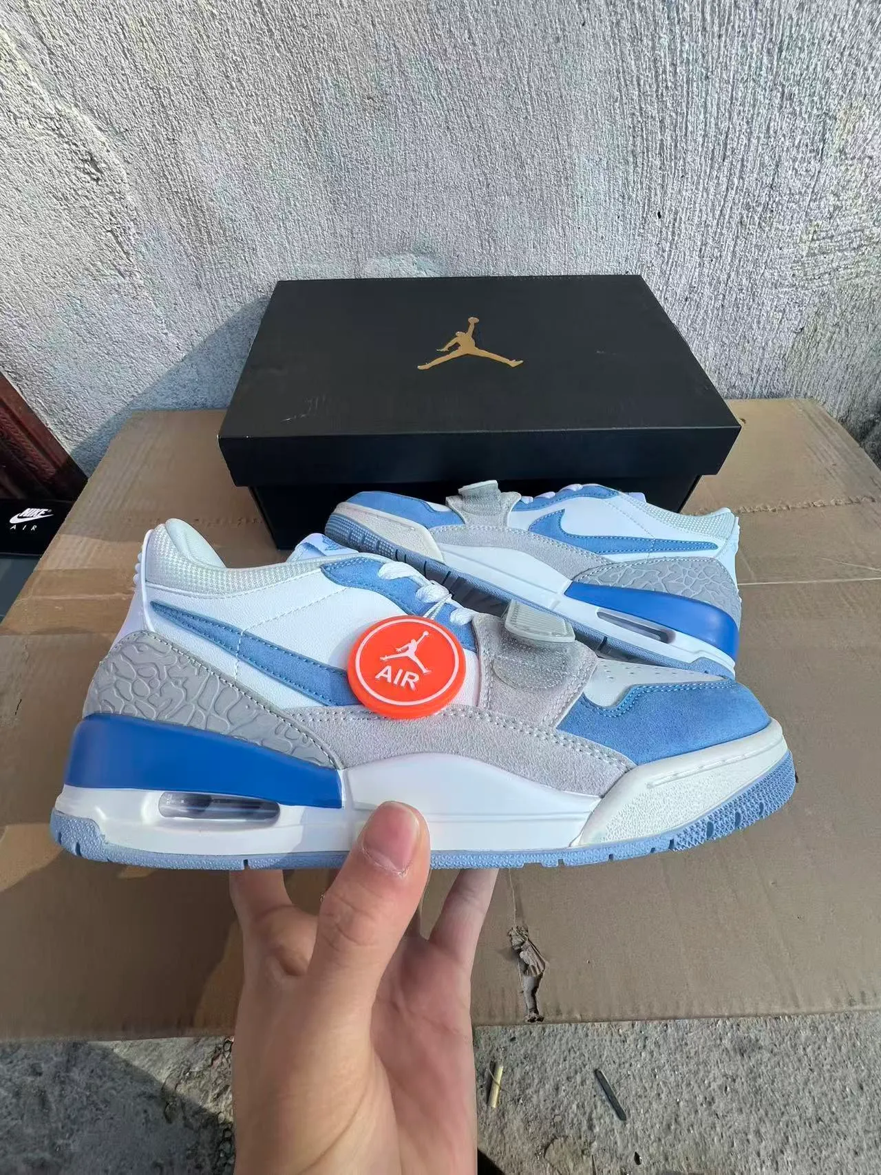Nike Air Jordan Legacy 312 Light Blue and Gray Lifestyle Sneakers 7