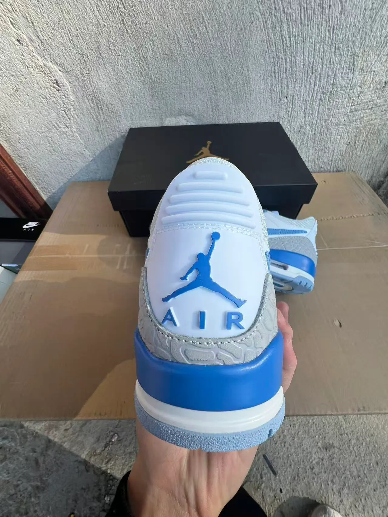 Nike Air Jordan Legacy 312 Light Blue and Gray Lifestyle Sneakers 8