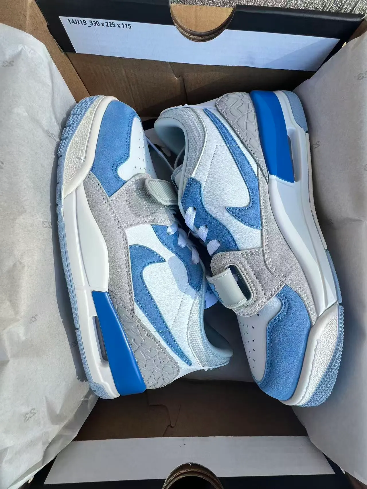 Nike Air Jordan Legacy 312 Light Blue and Gray Lifestyle Sneakers 9