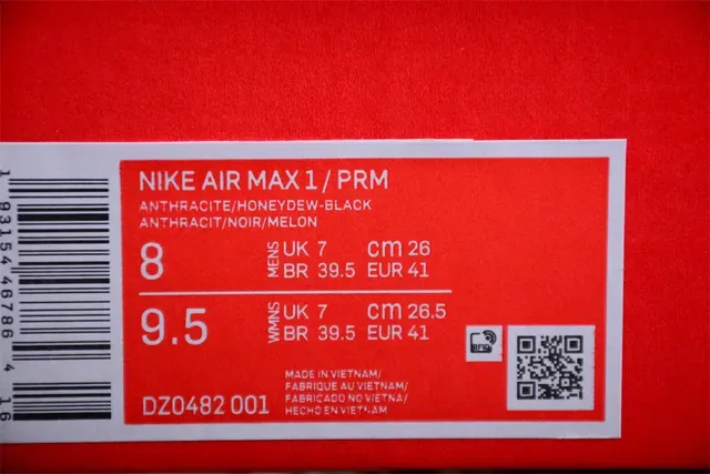 Nike Air Max 1 Orange Gray Mint Green Lifestyle Sneakers 2