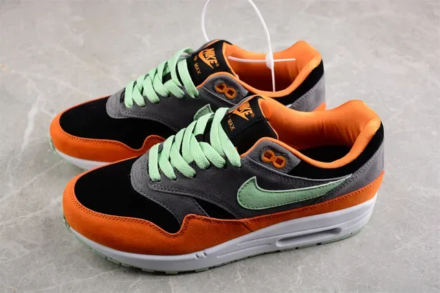 Nike Air Max 1 Orange Gray Mint Green Lifestyle Sneakers 9