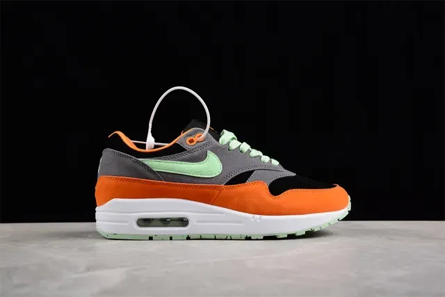 Nike Air Max 1 Orange Gray Mint Green Lifestyle Sneakers 14