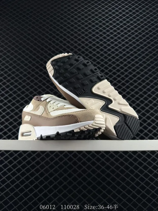 Nike Air Max 90 Beige Suede and Mesh Lifestyle Sneakers 4