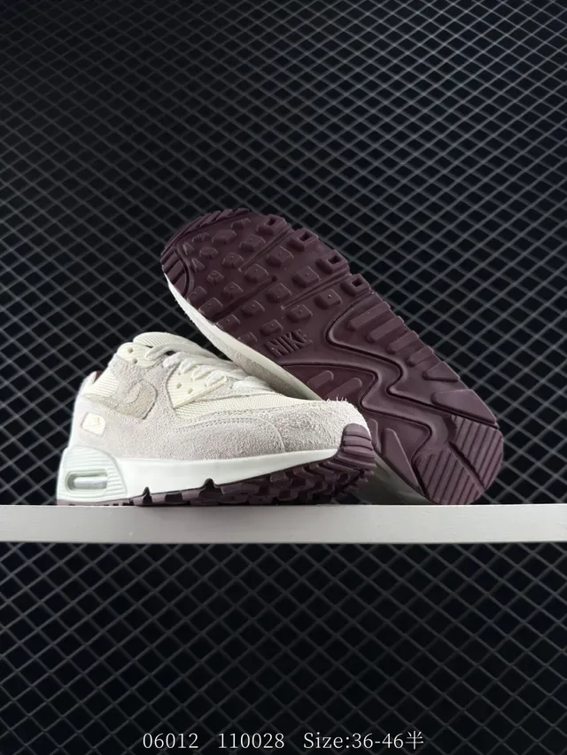 Nike Air Max 90 Beige Suede and Mesh Lifestyle Sneakers 6