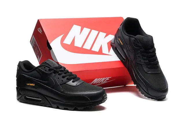 Nike Air Max 90 Black Gold Lifestyle Sneakers 2