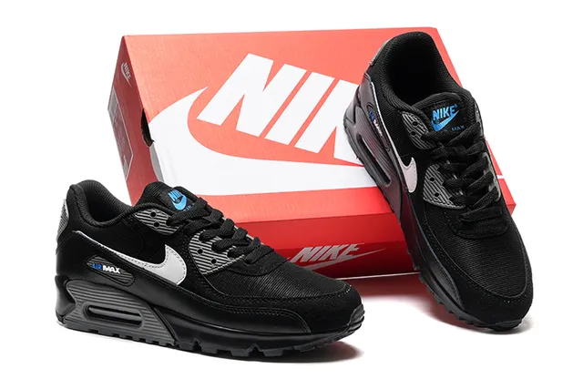 Nike Air Max 90 Black White Gray Lifestyle Sneakers 2