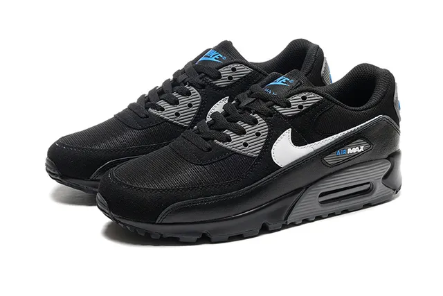 Nike Air Max 90 Black White Gray Lifestyle Sneakers 5
