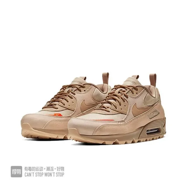 Nike Air Max 90 Monochromatic Tan Lifestyle Sneakers 2