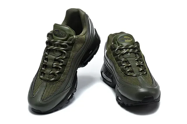 Nike Air Max 95 Olive Green and White Lifestyle Sneakers 3