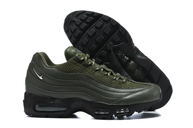 Nike Air Max 95 Olive Green and White Lifestyle Sneakers 5