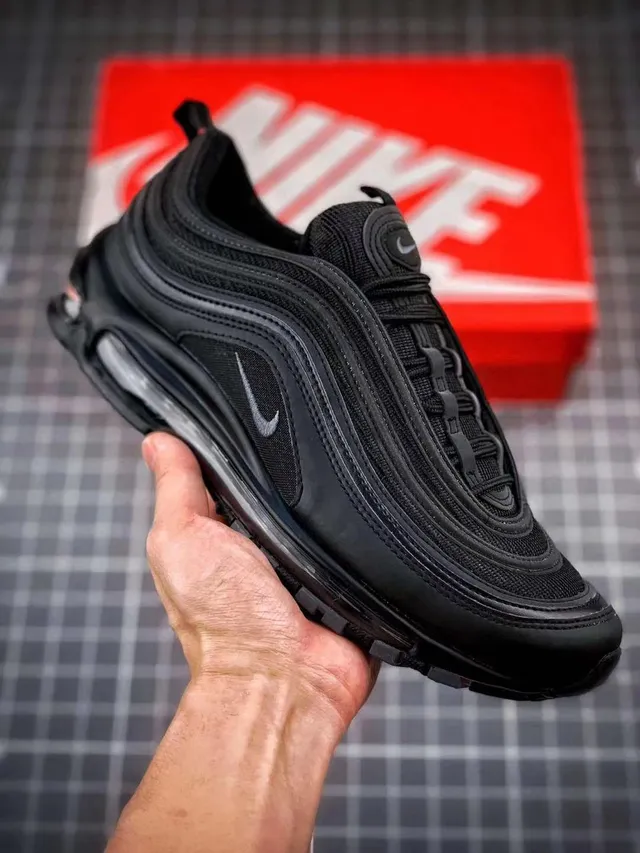 Nike Air Max 97 Black Metallic Swoosh Lifestyle Sneakers 14