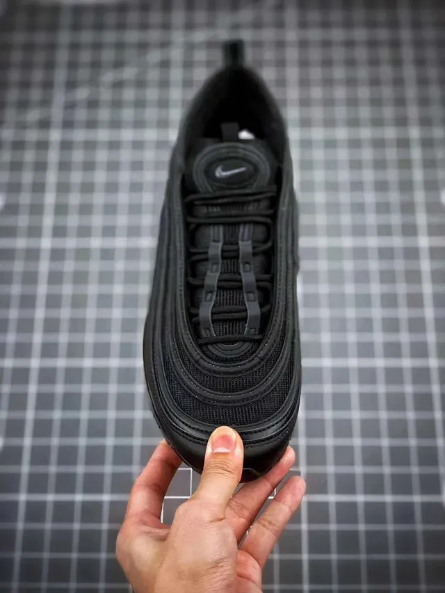 Nike Air Max 97 Black Metallic Swoosh Lifestyle Sneakers 15