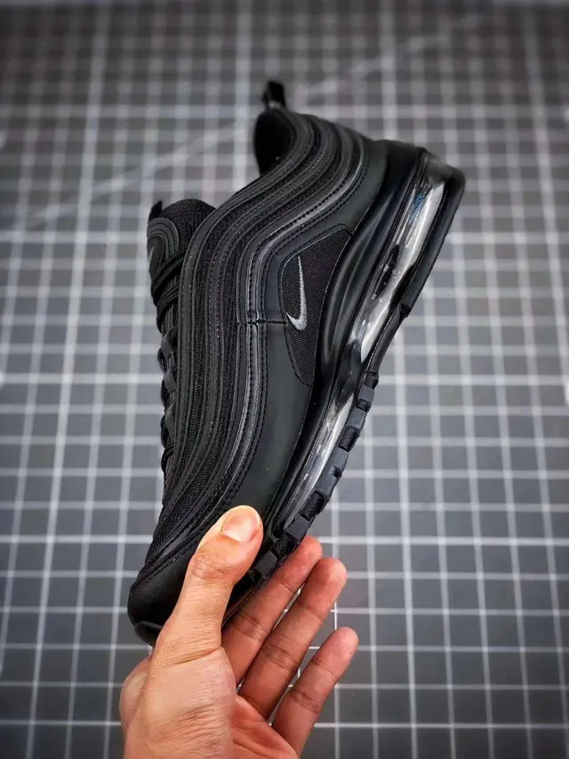 Nike Air Max 97 Black Metallic Swoosh Lifestyle Sneakers 16