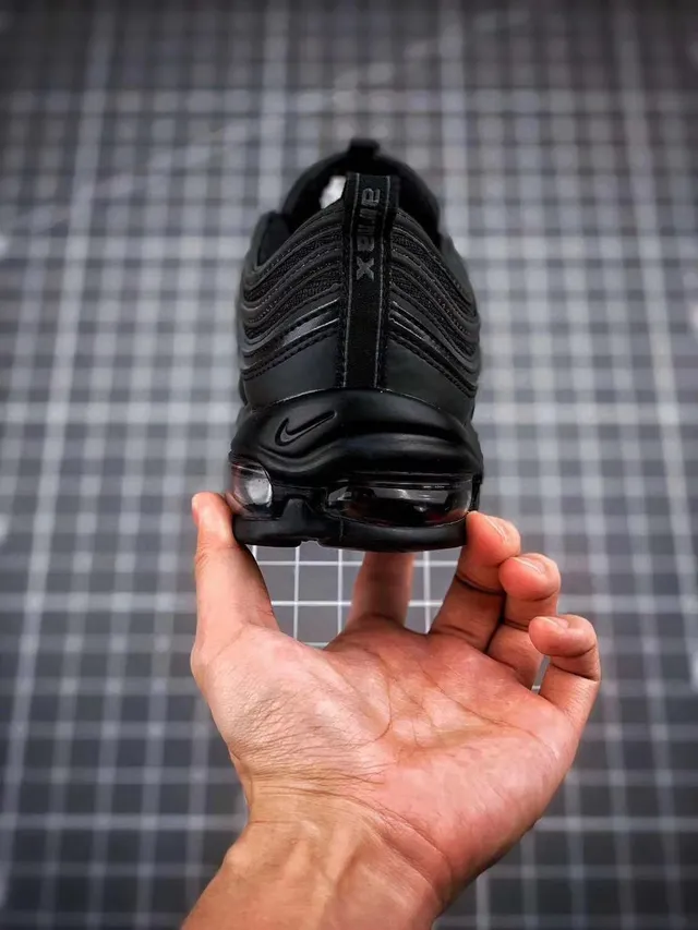 Nike Air Max 97 Black Metallic Swoosh Lifestyle Sneakers 18