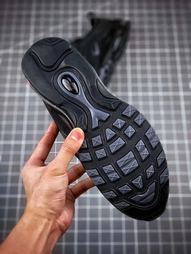 Nike Air Max 97 Black Metallic Swoosh Lifestyle Sneakers 21
