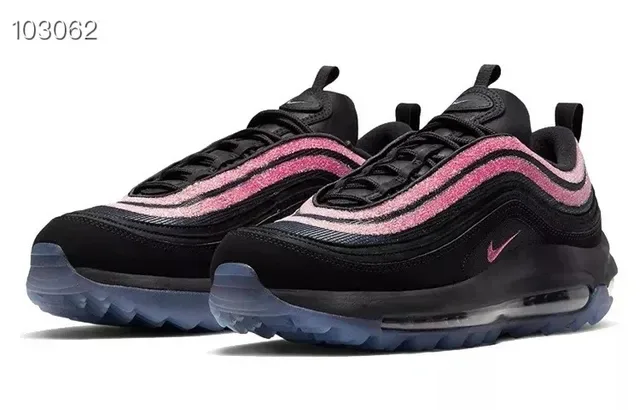 Nike Air Max 97 Black Pink Wave Lifestyle Sneakers 4