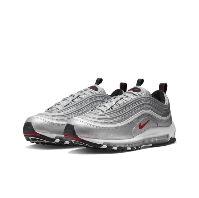 Nike Air Max 97 Metallic Silver Red Lifestyle Sneakers 4