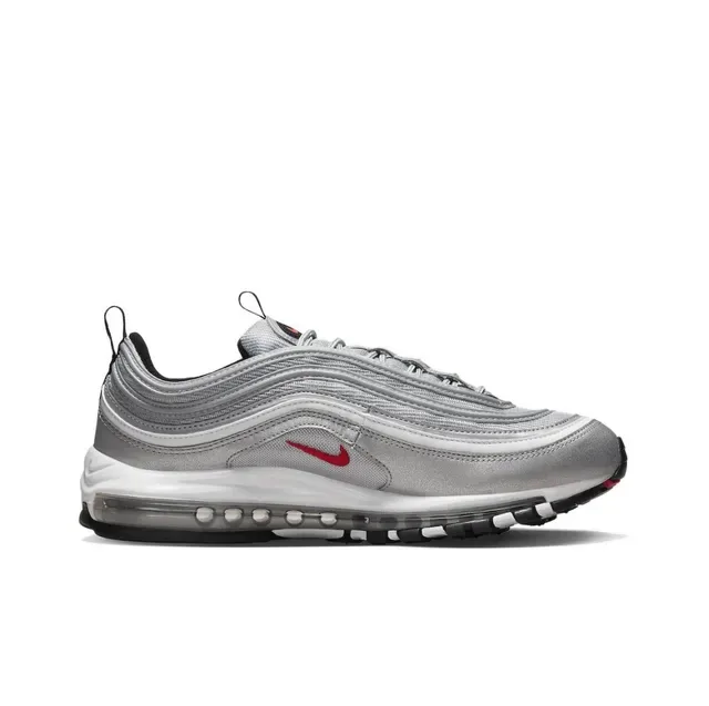 Nike Air Max 97 Metallic Silver Red Lifestyle Sneakers 6