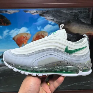 Nike Air Max 97 White Green Speckled Air Unit Lifestyle Sneakers
