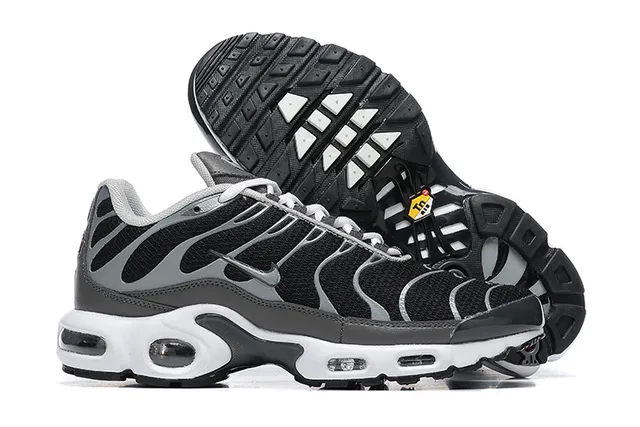 Nike Air Max Plus Black Gray White Lifestyle Sneakers 5