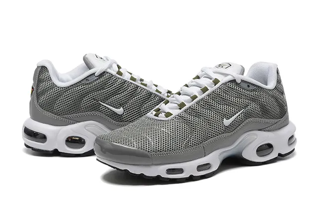 Nike Air Max Plus Gray Mesh and Synthetic Lifestyle Sneakers 3