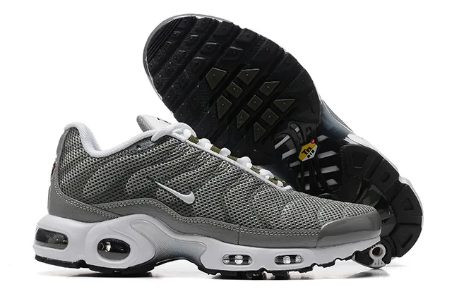Nike Air Max Plus Gray Mesh and Synthetic Lifestyle Sneakers 4