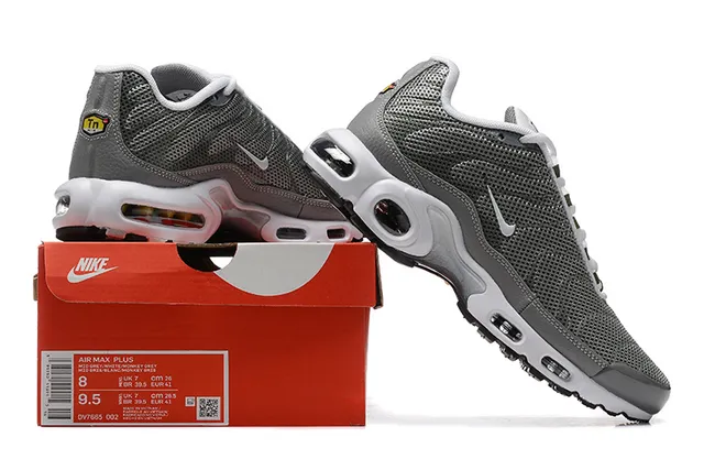Nike Air Max Plus Gray Mesh and Synthetic Lifestyle Sneakers 5