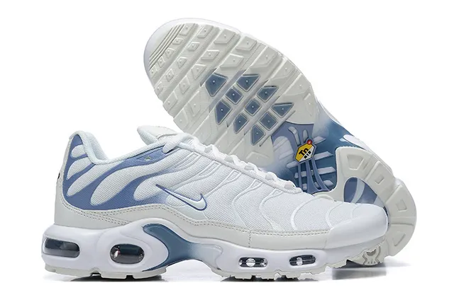 Nike Air Max Plus White and Light Blue Lifestyle Sneakers 5