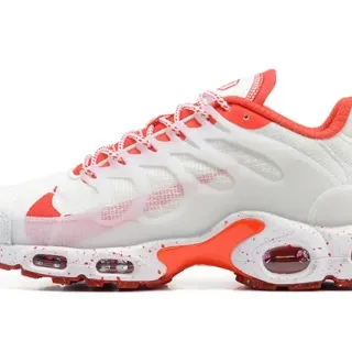 Nike Air Max Plus White Orange Speckled Lifestyle Sneakers