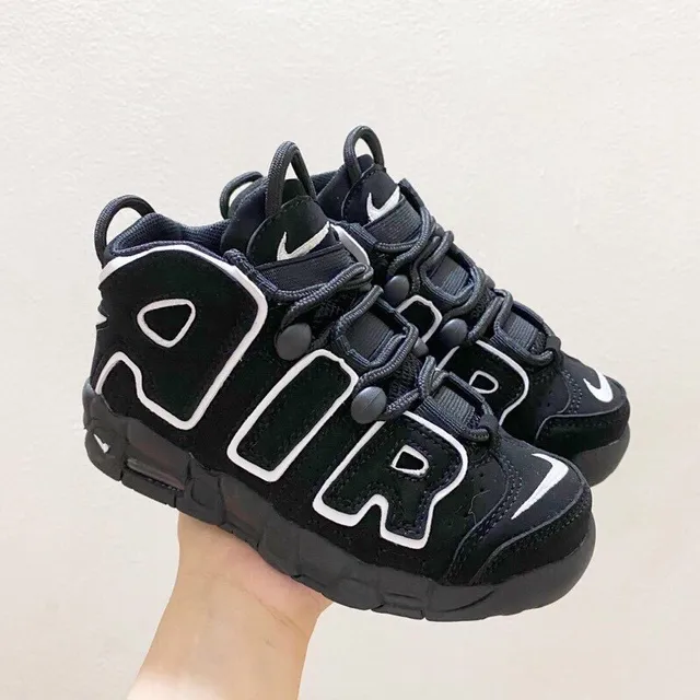 Nike Air More Uptempo Red White Black Basketball Shoes 2