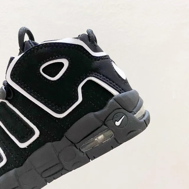Nike Air More Uptempo Red White Black Basketball Shoes 4
