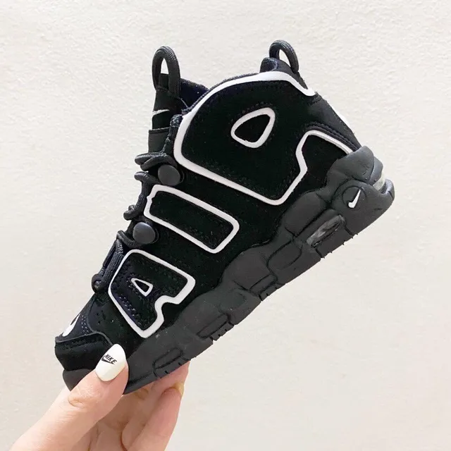 Nike Air More Uptempo Red White Black Basketball Shoes 8