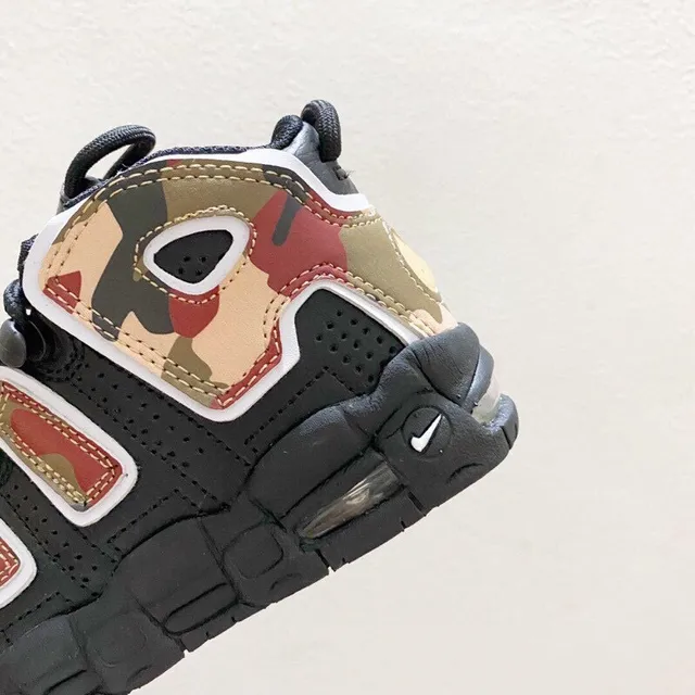 Nike Air More Uptempo Red White Black Basketball Shoes 22