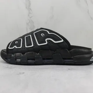 नाइक Air More Uptempo Slide काले सफेद चप्पल
