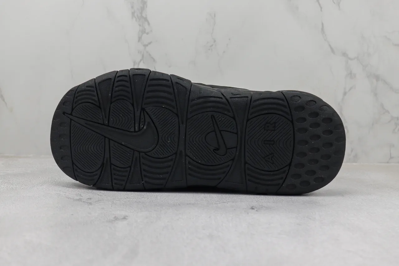Nike Air More Uptempo Slide Black White Slippers 8