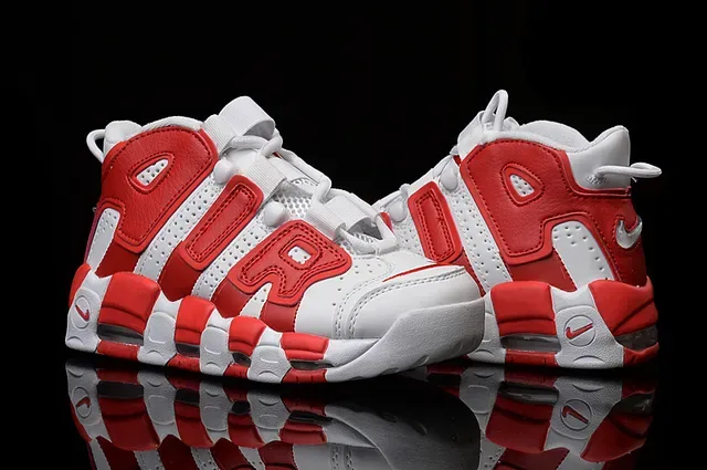 Nike Air More Uptempo 白红篮球鞋 3