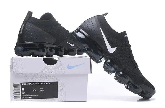 Nike Air VaporMax أحذية رياضية أسود وأبيض للأسلوب 2
