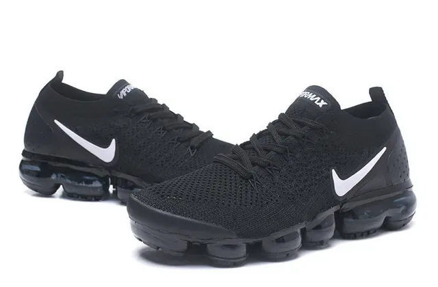 Nike Air VaporMax أحذية رياضية أسود وأبيض للأسلوب 6