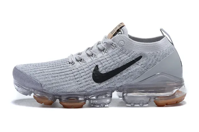 Nike Air VaporMax Flyknit Gray Black Translucent Lifestyle Sneakers 2
