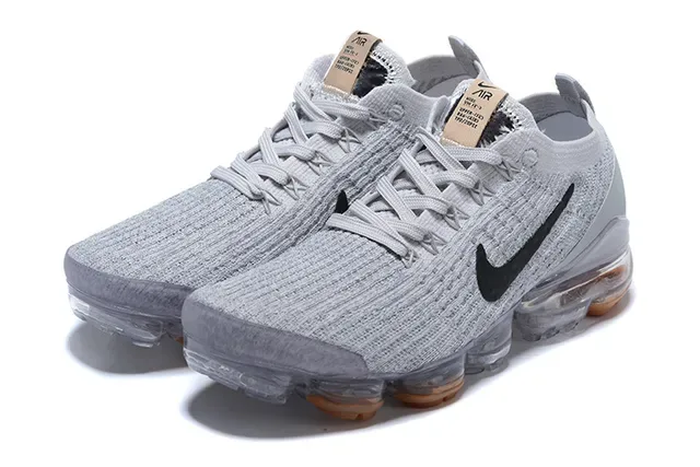 Nike Air VaporMax Flyknit Gray Black Translucent Lifestyle Sneakers 3
