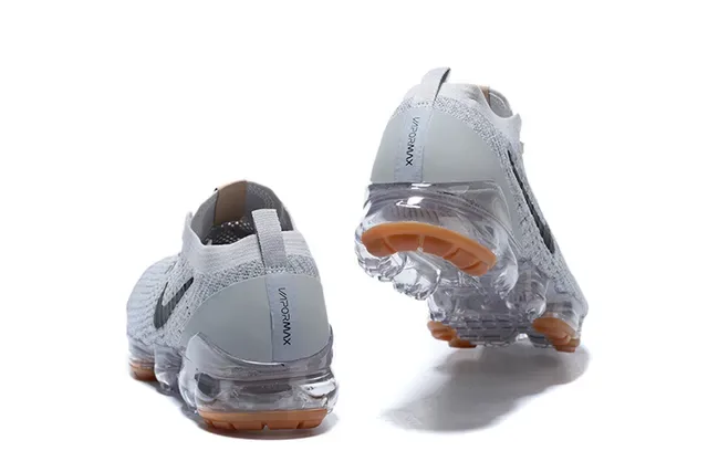 Nike Air VaporMax Flyknit Gray Black Translucent Lifestyle Sneakers 5
