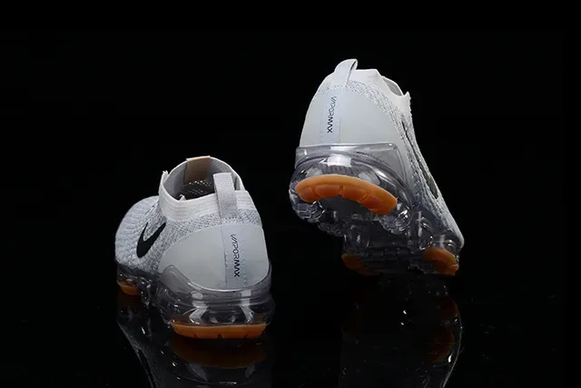 Nike Air VaporMax Flyknit Gray Black Translucent Lifestyle Sneakers 8