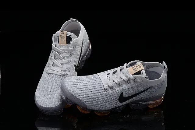 Nike Air VaporMax Flyknit Gray Black Translucent Lifestyle Sneakers 9